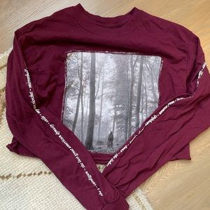 Official Taylor Swift “Folklore” Merch cropped Tee